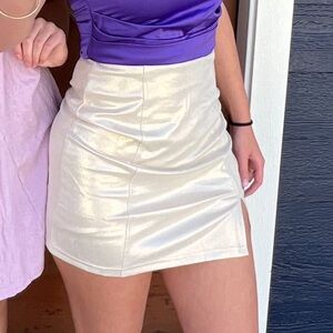 Champagne mini skirt